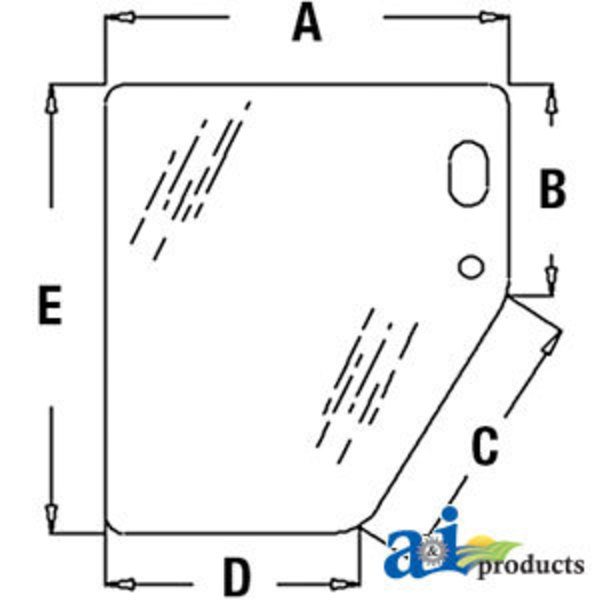 A & I Products Glass, Door, Lower (LH) 37.75" x24.5" x6.5" A-T133336